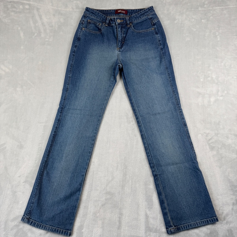 VTG Lee Riveted Ultimate 5 Straight Leg Jeans Medium Wash Blue Denim Men's 28x29